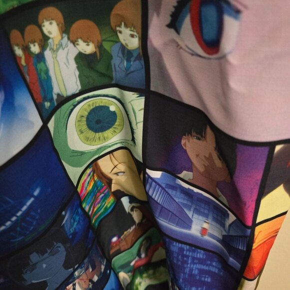 Secret Heart Let's All Love Lain Anime 2023 Drop Wide Leg Jogger Pants Size XL - Picture 9 of 12